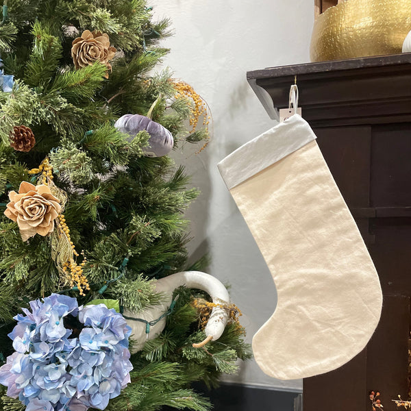 Stocking, Natural with Silver