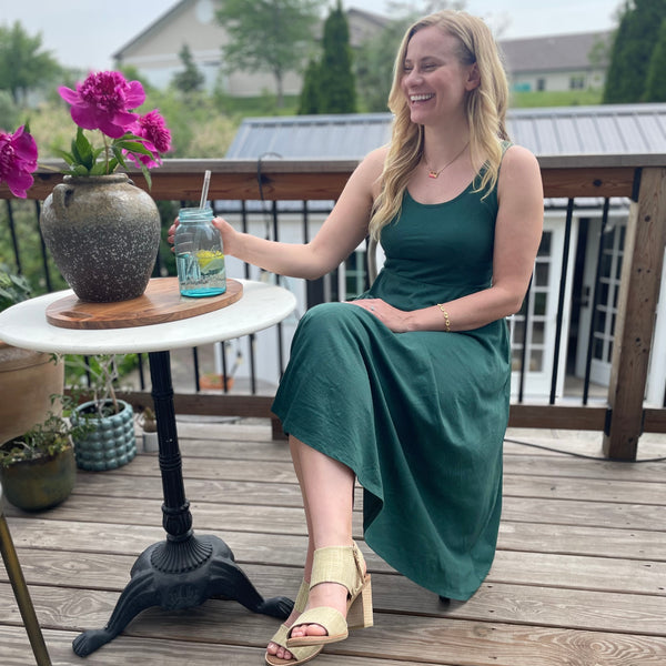 Lily Midi Dress, Green