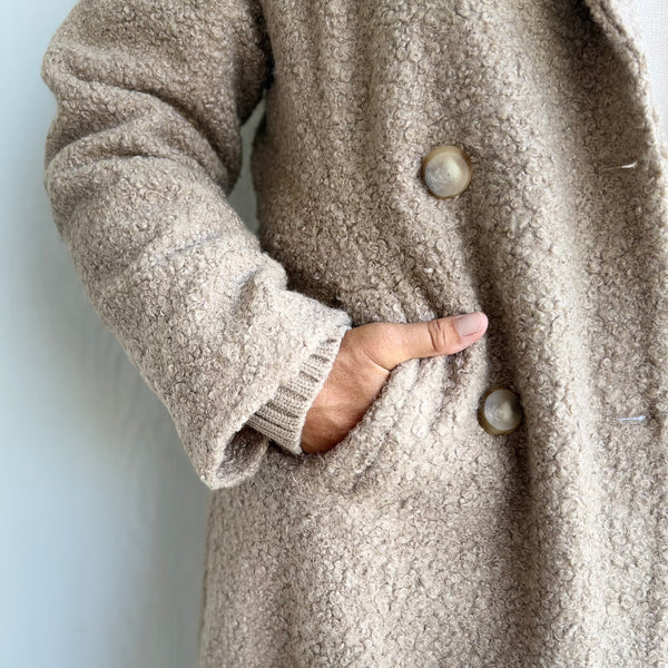 Leyla Double Breasted Boiled Wool Coat