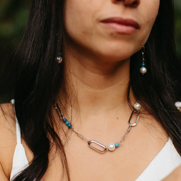 Linked Gemstone Necklace