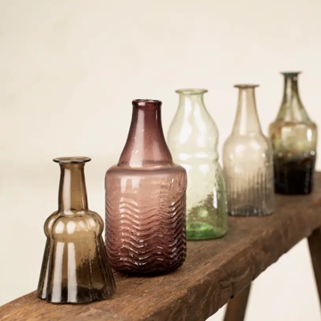 Recycled Glass Vase, Mocha