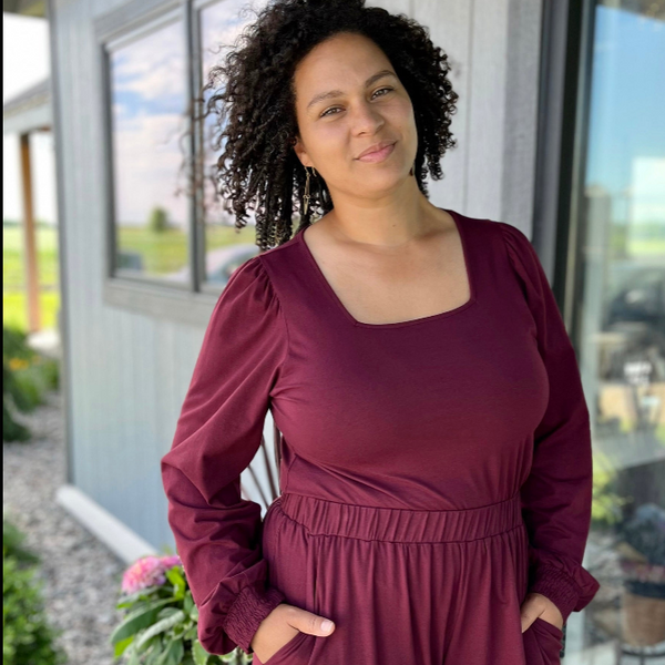 Darla top, Merlot