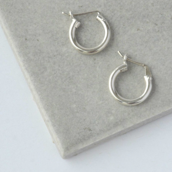 Adriana Sterling Hoop Earrings
