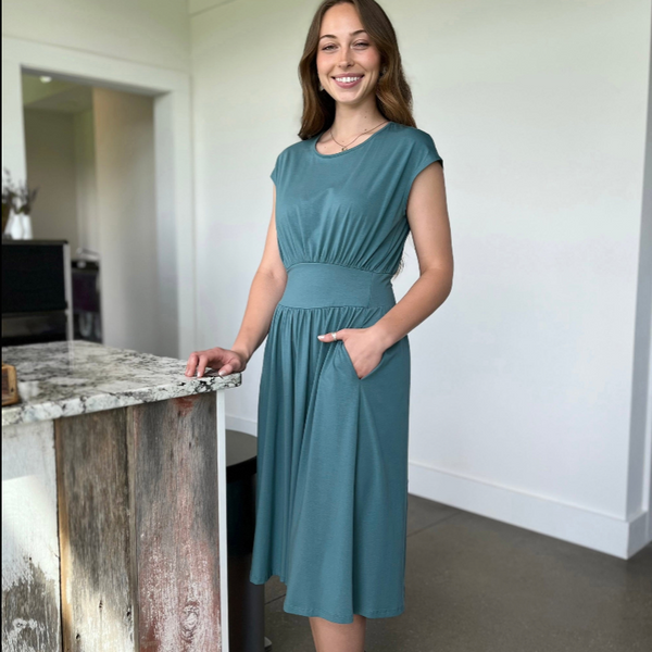Catherine dress, Dark Aqua