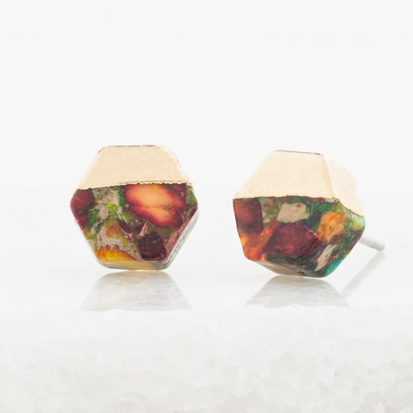 Sedona Hexagon Studs