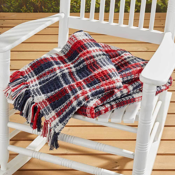 Americana Plaid Rethread Throw