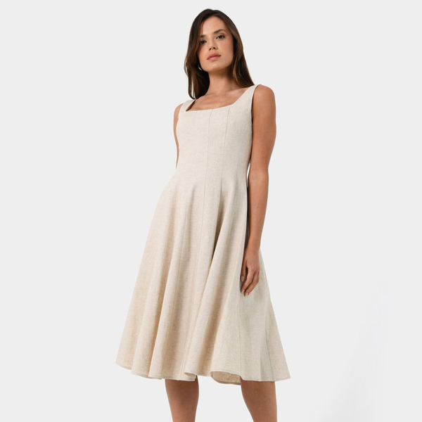 Saira Lined Blended A-line Dress