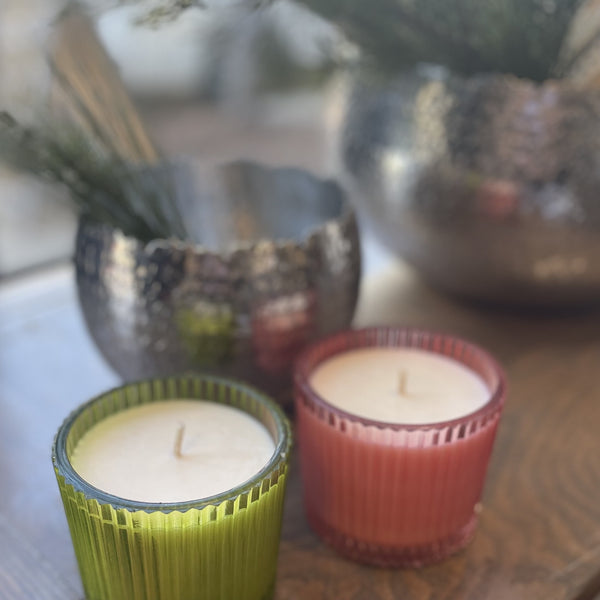 Brrr Candle, Recycled Glass Votive