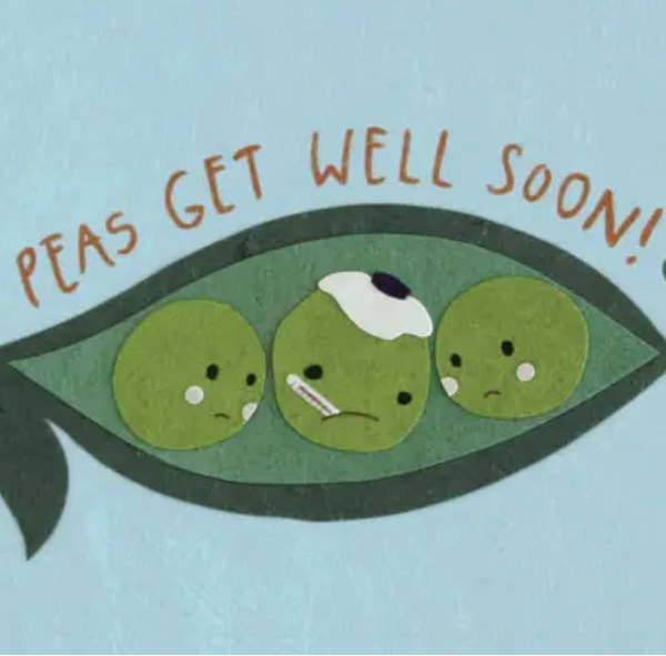 Peas Get Well Card