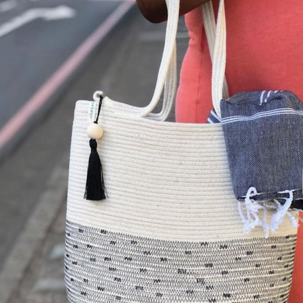 Stitched Shopper Bag-Accessory-Mia Melange-Adored Boutique